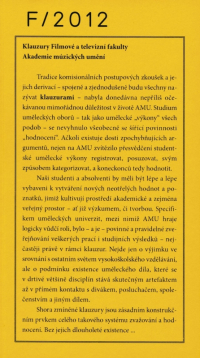 Klauzury Filmové a televizní fakulty AMU 2012